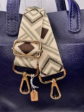 Argyle Brown Tan Green Crossbody Purse Strap Bag Strap Guitar Strap New